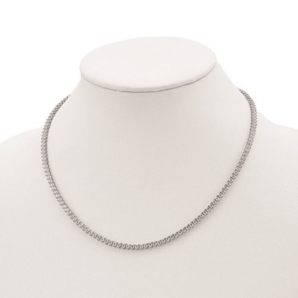 Sterling Silver 8.75ct. CZ Riviera Tennis Necklace